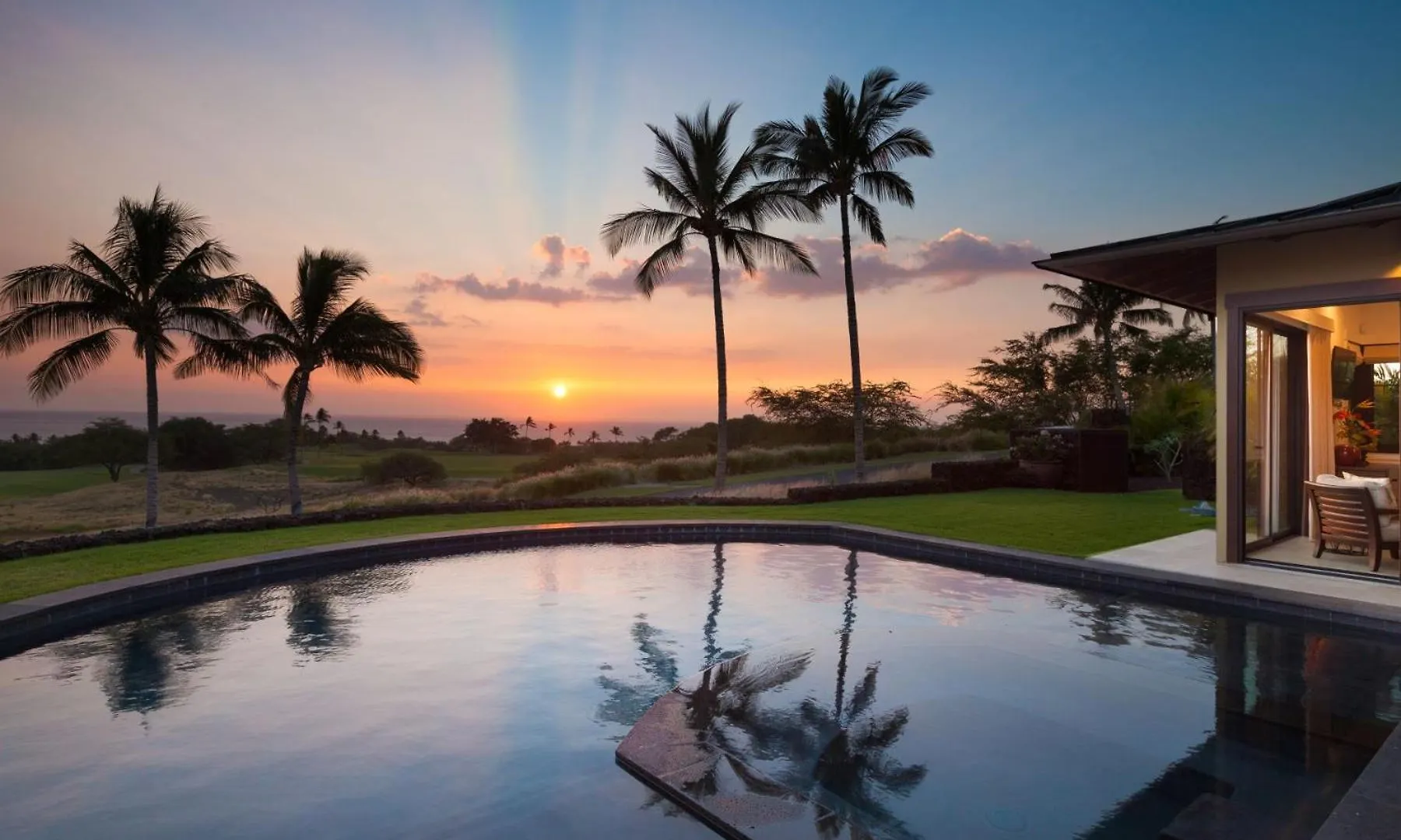 度假居 Mauna Kea High Bluffs Home 哈普那海滩